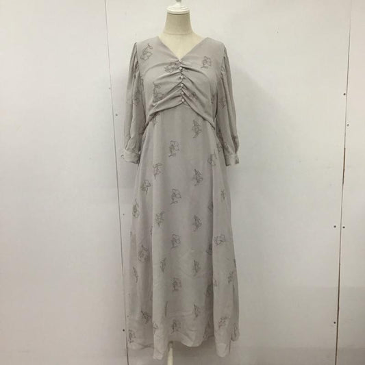 マジェスティックレゴン MAJESTIC LEGON ワンピース ロングスカート 1017069701 エンブロイダリーレディワンピース M 刺繍 灰 / グレー /  レディース USED 古着 中古 10108657