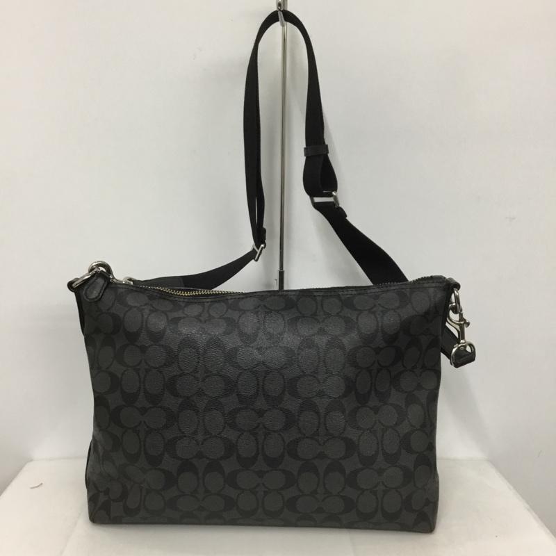 コーチ COACH ショルダーバッグ ショルダーバッグ F78722 シグネチャー ロゴ、文字 黒 / ブラック /  メンズ USED 古着 中古 10133826