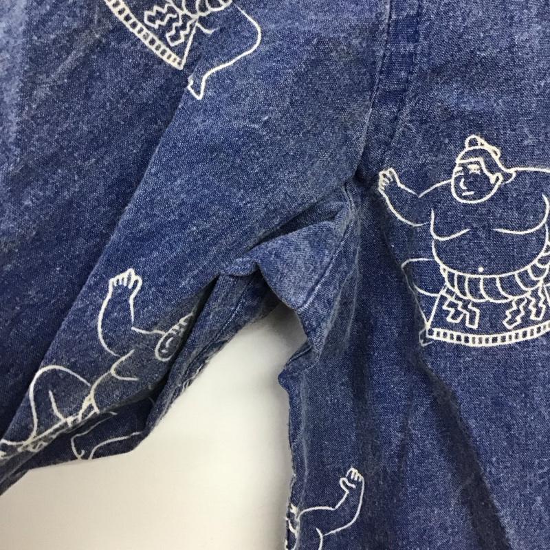 ゴースローキャラバン go slow caravan シャツ、ブラウス 長袖 長袖シャツ デニムシャツ カラーシャツ プリントシャツ 3 プリント インディゴ / インディゴ /  メンズ USED 古着 中古 10145824