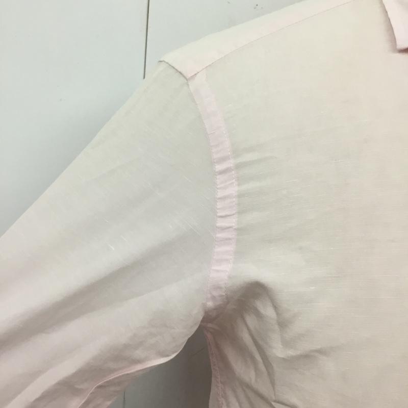 バーバリーブラックレーベル BURBERRY BLACK LABEL シャツ、ブラウス 長袖 D1M22-721-12 コットン リネン 2 ワンポイント 桃 / ピンク /  メンズ USED 古着 中古 10119752