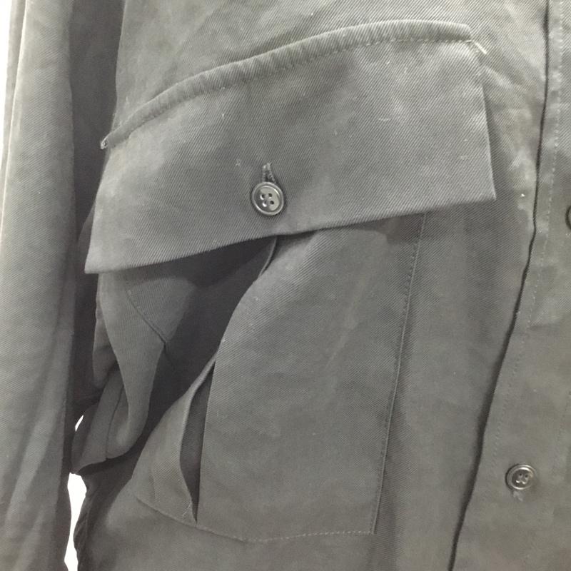 ザラ ZARA シャツ、ブラウス 長袖 長袖シャツ カラーシャツ ポケットシャツ 長袖カットソー XS 無地 黒 / ブラック /  レディース USED 古着 中古 10115794