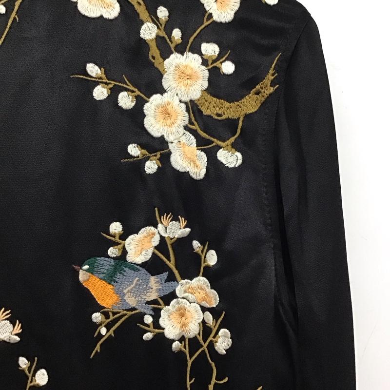 ザラウーマン ZARA WOMAN ジャケット、上着 ジャンパー、ブルゾン 刺繍 XS 刺繍 黒 / ブラック /  レディース USED 古着 中古 10150477