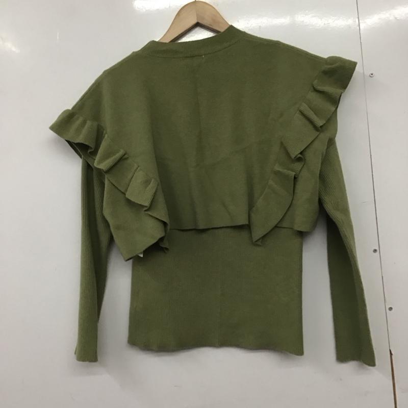 ローリーズファーム LOWRYS FARM セットアップ セットアップ lf621331ad セットアップ ニットベストフリル ２点セット FREE 無地 薄緑 / ライトグリーン /  レディース USED 古着 中古 10145475