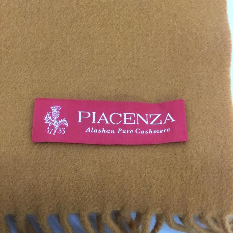 ピアチェンツァ PIACENZA マフラー マフラー カシミヤ フリンジ ロゴ、文字 橙 / オレンジ /  メンズ USED 古着 中古 10143281