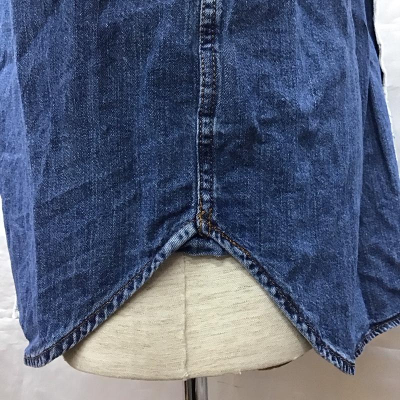 古着 USED シャツ、ブラウス 長袖 長袖シャツ カラーシャツ ポケットシャツ 長袖カットソー デニムシャツ L 無地 インディゴ / インディゴ /  メンズ USED 古着 中古 10117455