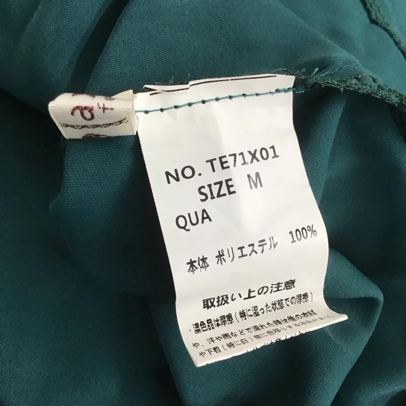 アクシーズファム axes femme シャツ、ブラウス 長袖 長袖シャツ ノーカラーシャツ カジュアルシャツ パフスリーブ M 無地 緑 / グリーン /  レディース USED 古着 中古 10107719