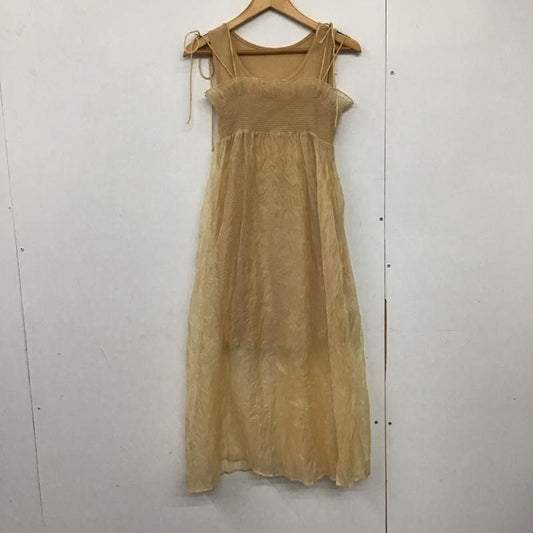 カスタネ Kastane ワンピース ロングスカート KA4F049 シアーシャーリングワンピースSET タンクトップ FREE 無地 橙 / オレンジ /  レディース USED 古着 中古 10142271