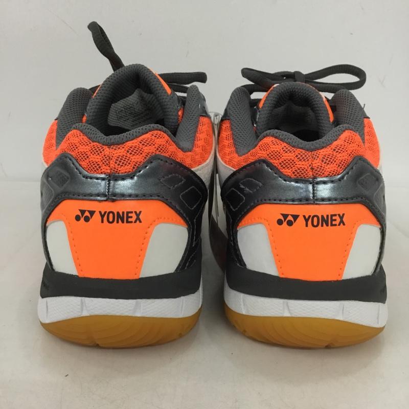 ヨネックス YONEX スニーカー スニーカー SHBCFM バドミントンシューズ パワークッション コンフォート 25.5cm 箱有 25.5cm ロゴ、文字 白 / ホワイト / X 灰 / グレー / X 橙 / オレンジ /  メンズ USED 古着 中古 10150023