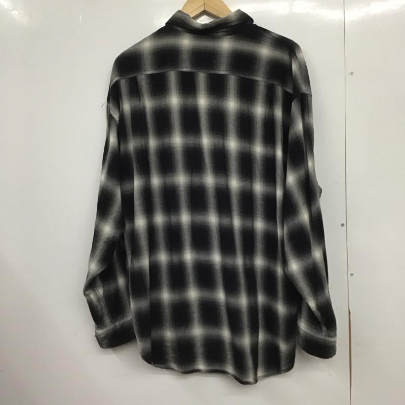 ヒンソン HINSON シャツ、ブラウス 長袖 長袖シャツ チェックシャツ カラーシャツ ジップアップシャツ M チェック 黒 / ブラック / X 白 / ホワイト / X 灰 / グレー /  メンズ USED 古着 中古 10148960