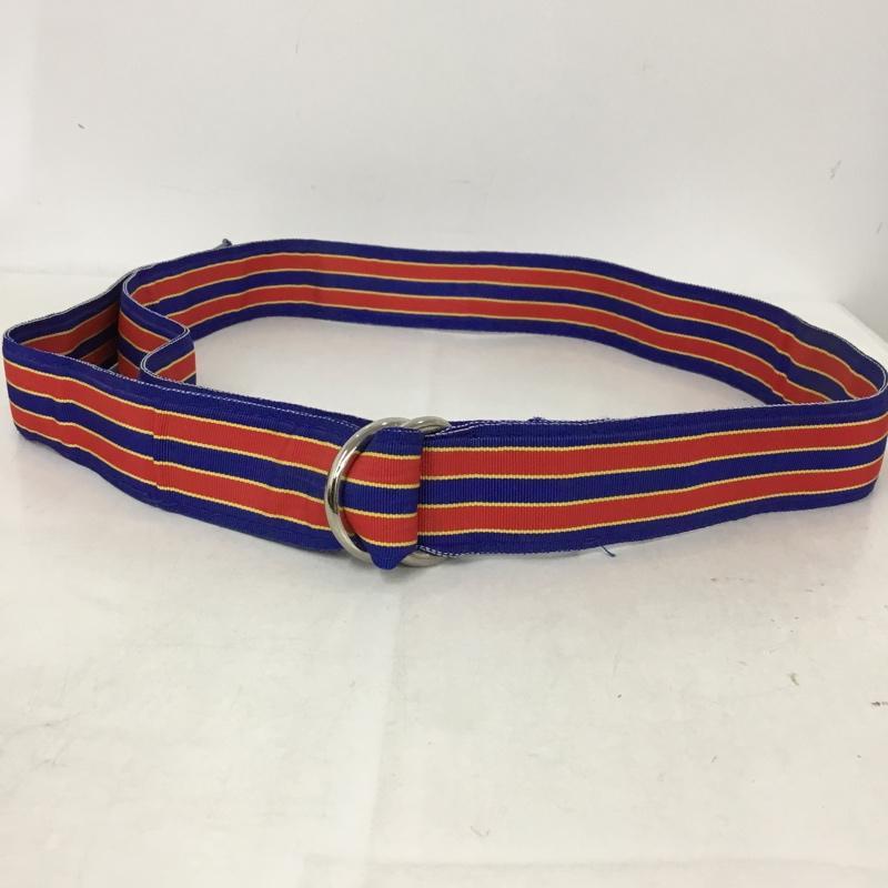 古着 USED ベルト・バックル ベルト BARRONS HUNTER バロンズハンター RIBBON BELT ボーダー柄 青 / ブルー / X 赤 / レッド / X 黄 / イエロー /  メンズ USED 古着 中古 10145166