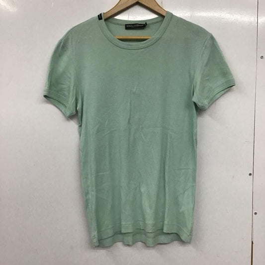 ドルチェアンドガッバーナ DOLCE&GABBANA Tシャツ 半袖 QGC013 クルーネック 48 無地 薄緑 / ライトグリーン /  レディース USED 古着 中古 10139131