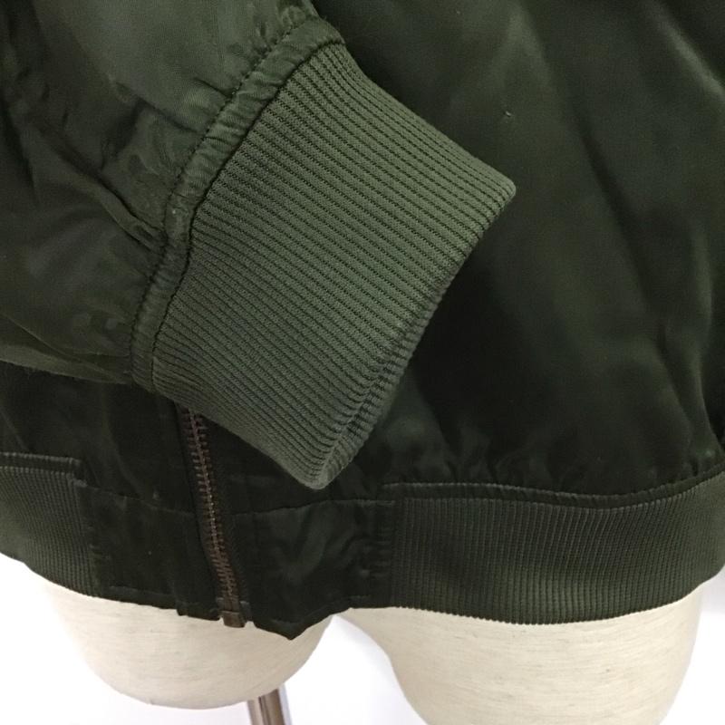 アディダスオリジナルス adidas originals ジャケット、上着 ジャンパー、ブルゾン br4033 adidasSatinMA-1JKTOriginals ジップアップジャケット スカジャン アウター L ロゴ、文字 カーキ / カーキ /  メンズ USED 古着 中古 10107000