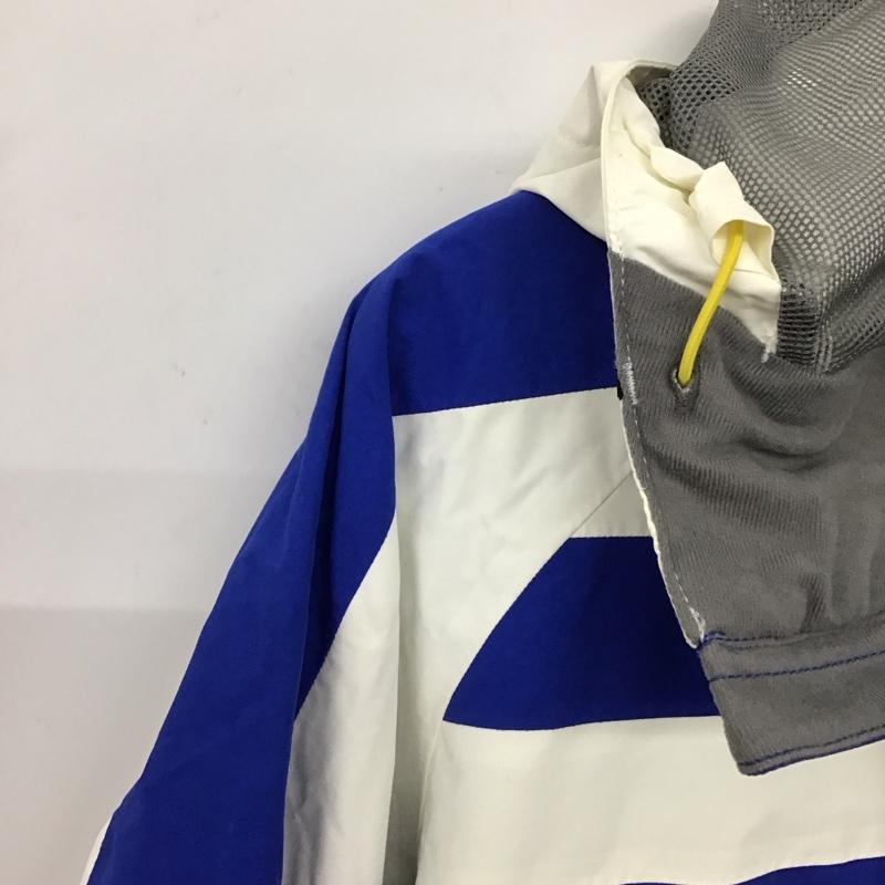 ヘリーハンセン HELLY HANSEN ジャケット、上着 ジャケット、ブレザー ジップアップジャケット ナイロンジャケット アウター M ボーダー柄 白 / ホワイト / X 青 / ブルー /  メンズ USED 古着 中古 10137209