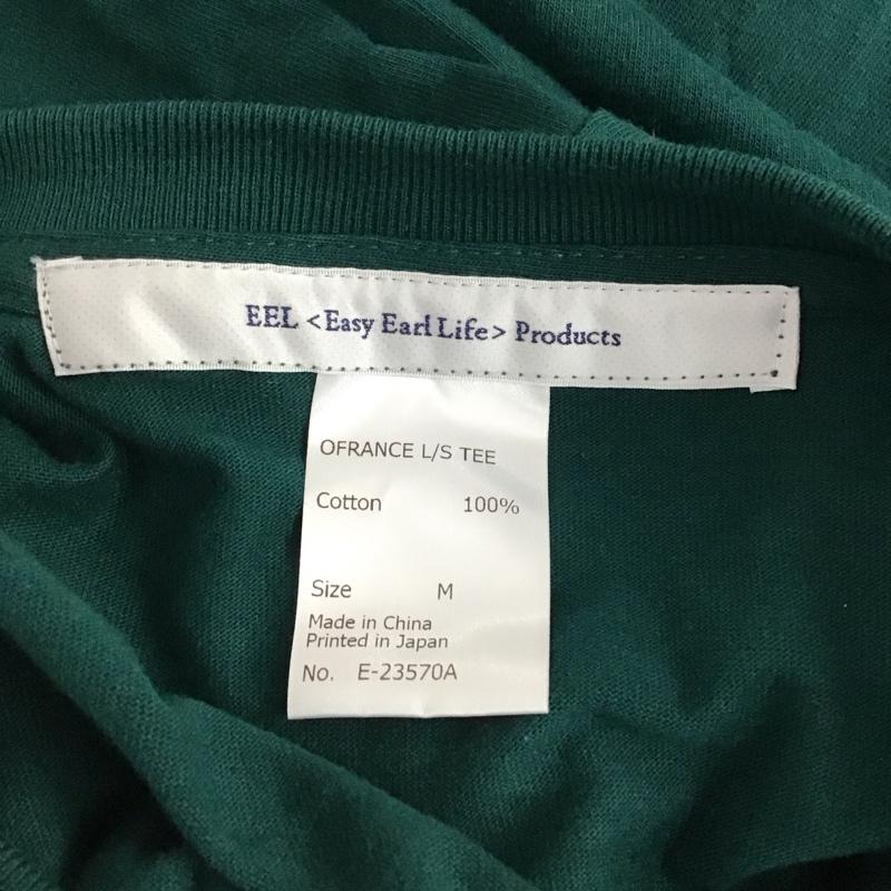 イール EEL カットソー 長袖 長袖カットソー クルーネックカットソー ロングスリーブカットソー プリントTシャツ M ロゴ、文字 緑 / グリーン /  メンズ USED 古着 中古 10119492