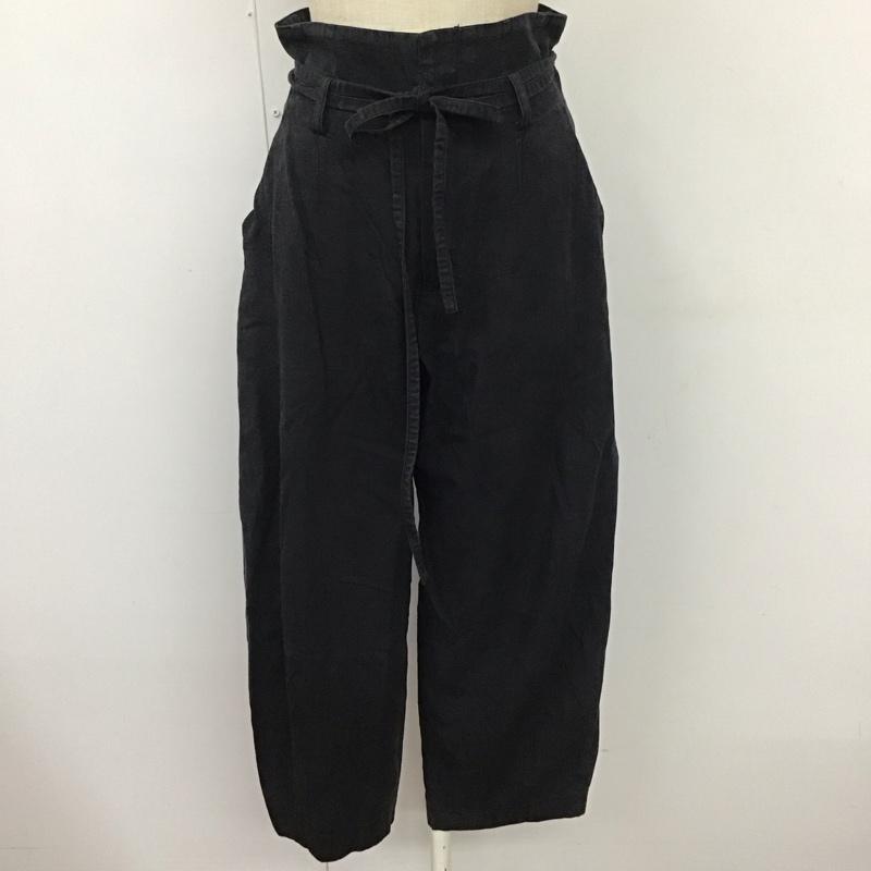 マウジー MOUSSY ボトムス ボトムス 010ES230-1630 HIGH WAIST COCOON PANTS ハイウエスト コクーンパンツ 1 無地 黒 / ブラック /  レディース USED 古着 中古 10114468
