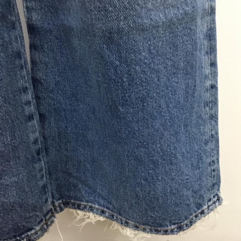 ザラ ZARA パンツ デニム、ジーンズ 6164 193 427 ハイウエスト ボタンフライ 無地 青 / ブルー /  レディース USED 古着 中古 10109719