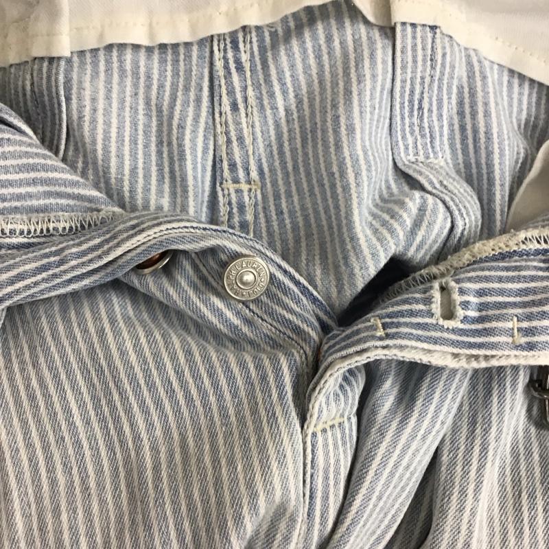 ポロラルフローレン POLO RALPH LAUREN ボトムス ボトムス ガウチョパンツ ベルト付き ストライプ 水色 / ライトブルー / X 白 / ホワイト /  レディース USED 古着 中古 10118699