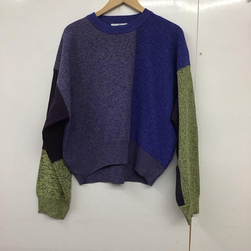 スライ SLY ニット、セーター 長袖 030GAZ70-4550 BLOCKING LIGHT KNIT TOPS FREE 無地 マルチカラー / マルチカラー /  レディース USED 古着 中古 10140579
