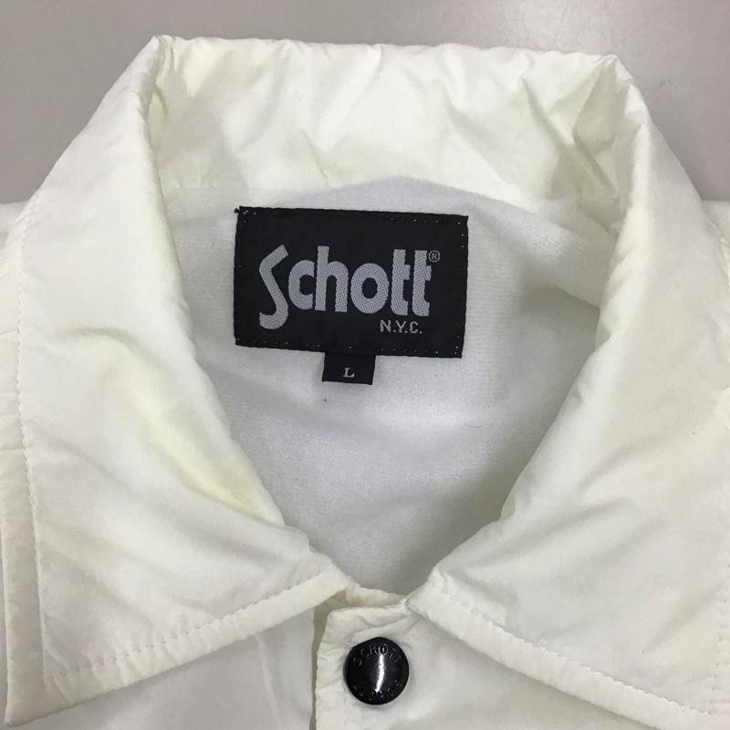 ショット schott ジャケット、上着 ジャケット、ブレザー ベンチジャケット カラージャケット 古着 アウター L プリント 白 / ホワイト /  メンズ USED 古着 中古 10113246
