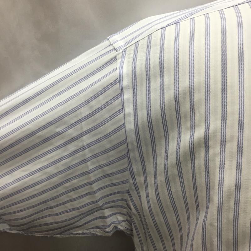 チャップス CHAPS シャツ、ブラウス 長袖 コットン ボタンダウン ストライプ 白 / ホワイト / X 青 / ブルー / X 水色 / ライトブルー /  メンズ USED 古着 中古 10116095