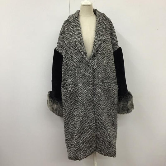 アンビー ENVYM コート コート一般 1172-010091 ファースリーブコート ロング丈 FREE  黒 / ブラック /  レディース USED 古着 中古 10114644