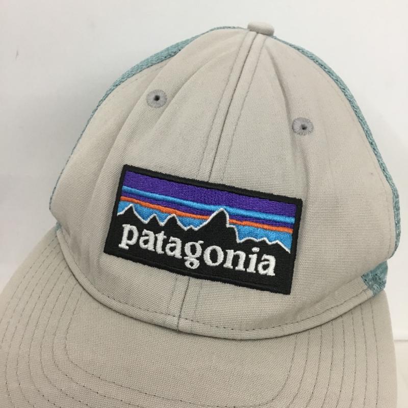 パタゴニア patagonia 帽子 キャップ メッシュキャップ ロゴ、文字 灰 / グレー / X 水色 / ライトブルー /  メンズ USED 古着 中古 10137891