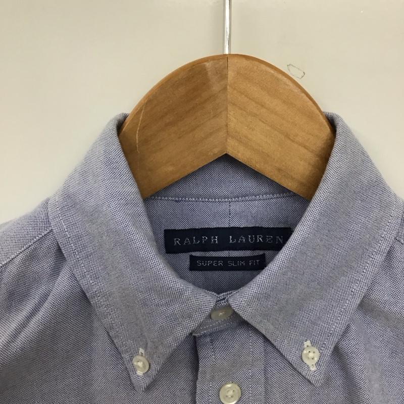 ラルフローレン RALPHLAUREN シャツ、ブラウス 長袖 長袖シャツ 刺繍ロゴシャツ カラーシャツ 150cm ロゴ、文字 水色 / ライトブルー /  ボーイズ USED 古着 中古 10150610