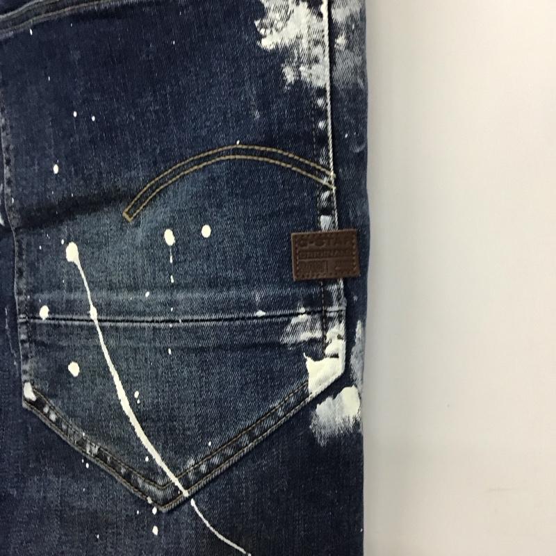 ジースターロゥ G-STAR RAW パンツ デニム、ジーンズ デニムパンツ スリムパンツ ストレッチパンツ ジーンズ 34 プリント インディゴ / インディゴ /  メンズ USED 古着 中古 10116621