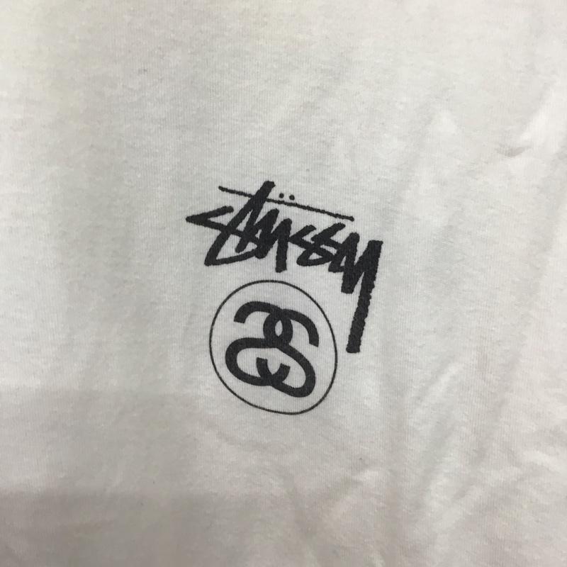 ステューシー STUSSY Tシャツ 半袖 半袖カットソー プリントTシャツ クルーネックカットソー M ロゴ、文字 アイボリー / アイボリー /  メンズ USED 古着 中古 10150284
