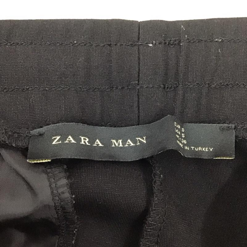 ザラメン ZARA MAN ボトムス ボトムス カジュアルパンツ スラックス ジャージ 裾ジップアップ S 無地 黒 / ブラック /  メンズ USED 古着 中古 10111327