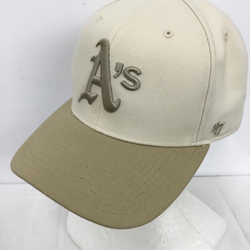 フォーティーセブンブランド 47 Brand 帽子 キャップ オークランド アスレチックス スナップバック ロゴ、文字 アイボリー / アイボリー / X ベージュ / ベージュ /  メンズ USED 古着 中古 10148441
