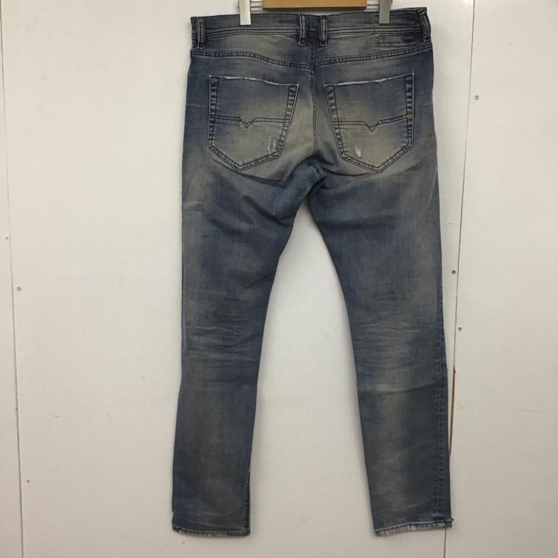 ディーゼル DIESEL パンツ デニム、ジーンズ デニムパンツ スリムパンツ カジュアルパンツ ストレッチパンツ 34インチ ダメージ加工 インディゴ / インディゴ /  メンズ USED 古着 中古 10148290