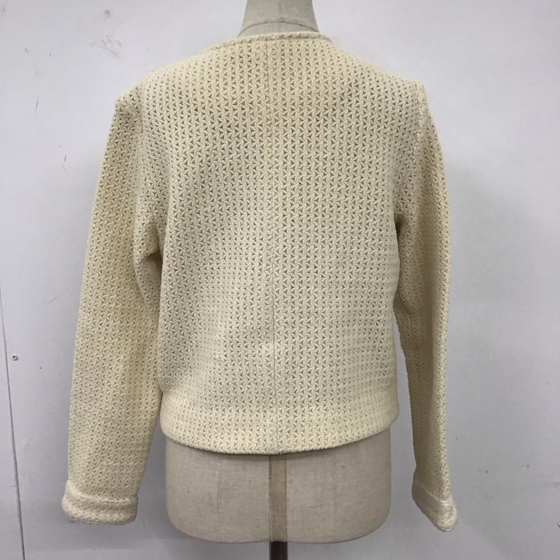スピック＆スパン Spick & Span ジャケット、上着 ジャケット、ブレザー 16-010-205-6000-1-0 ノーカラー 36 無地 アイボリー / アイボリー /  レディース USED 古着 中古 10120056