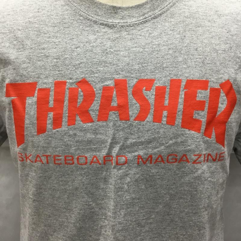 スラッシャー THRASHER Tシャツ 半袖 クルーネック M ロゴ、文字 灰 / グレー /  メンズ USED 古着 中古 10109621