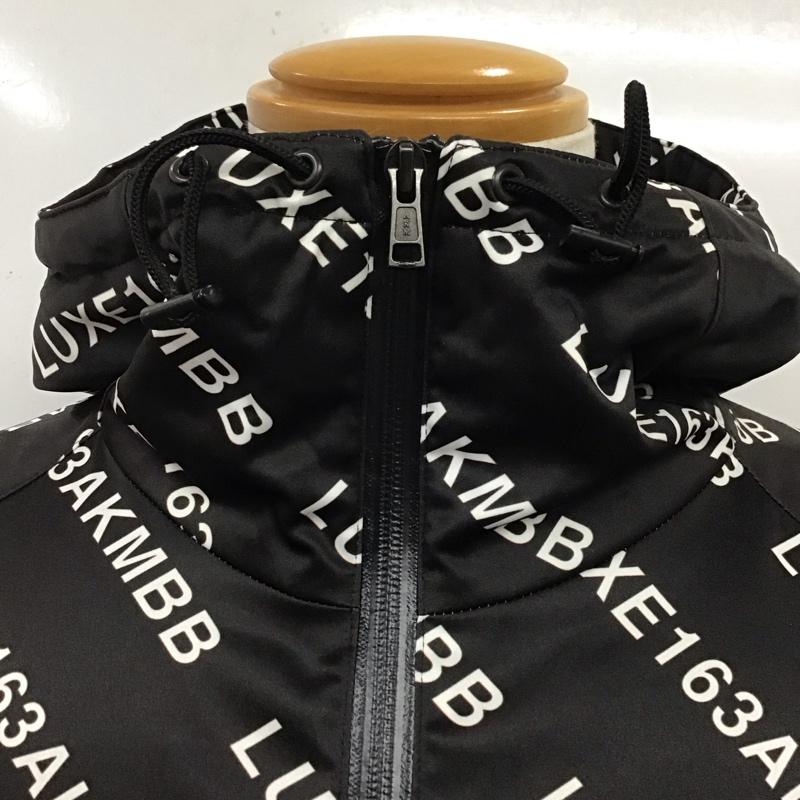 エーケーエム AKM パーカー 長袖 bsl-406 ラグスポ DIAGONALLOGOPULLBREAKER ジップアップパーカー L ロゴ、文字 黒 / ブラック / X 白 / ホワイト /  メンズ USED 古着 中古 10119695