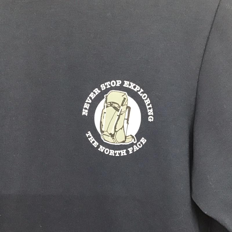 ザノースフェイス THE NORTH FACE カットソー 長袖 nt32385 長袖ロングスリーブギアパッチティー プリントTシャツ ロゴ、文字 紺 / ネイビー /  メンズ USED 古着 中古 10143674