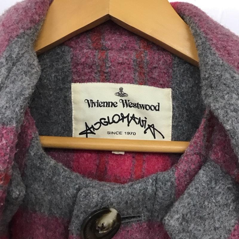 ウ゛ィウ゛ィアンウエストウッドアング Vivienne Westwood Anglomania コート コート一般 15-01-682011 ロング丈 38 チェック 灰 / グレー / X 赤 / レッド / X 桃 / ピンク /  レディース USED 古着 中古 10130589
