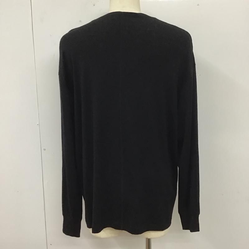 ラッピンノット WRAPINKNOT カットソー 長袖 長袖カットソー クルーネックカットソー ロングスリーブカットソー 3 無地 黒 / ブラック /  メンズ USED 古着 中古 10112824