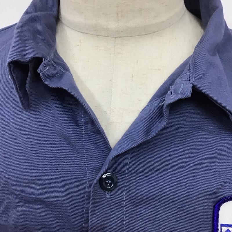 レッドキャップ RED KAP シャツ、ブラウス 長袖 長袖シャツ カラーシャツ ポケットシャツ 長袖カットソー XXL ロゴ、文字 青 / ブルー /  メンズ USED 古着 中古 10124660