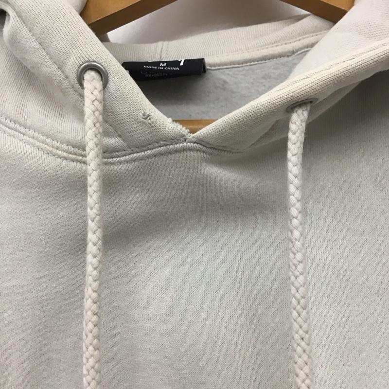 ステューシー STUSSY パーカー 長袖 M ロゴ、文字 X プリント 灰 / グレー /  メンズ USED 古着 中古 10145651