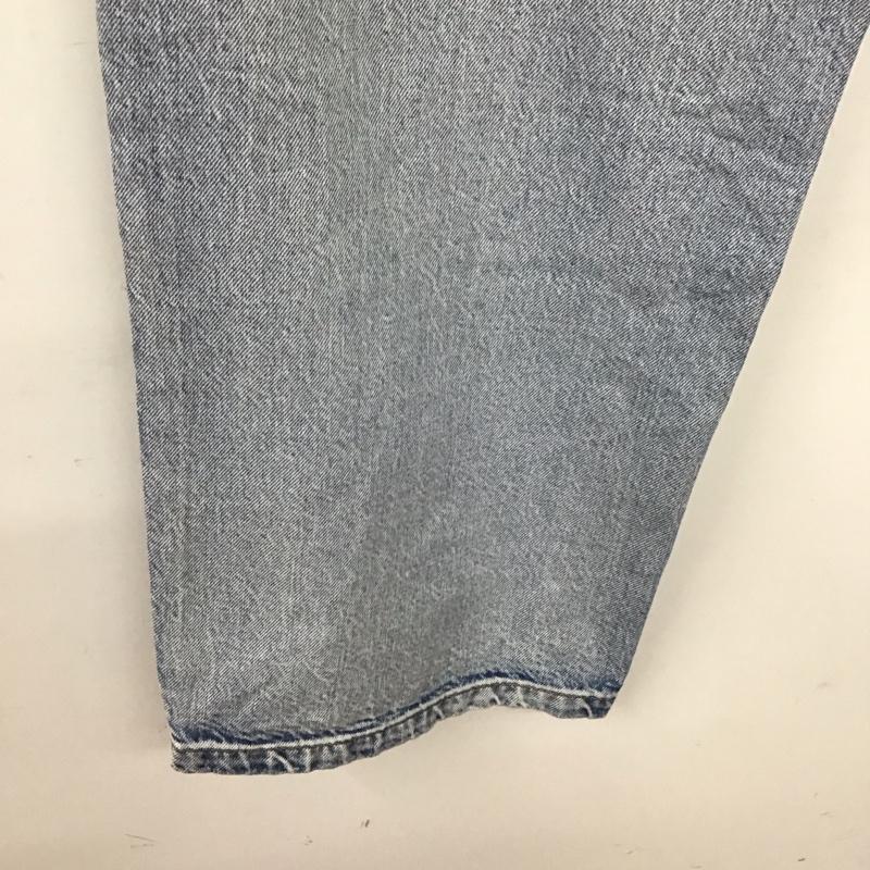 ローリーズファーム LOWRYS FARM パンツ デニム、ジーンズ デニムパンツ ワイドパンツ カジュアルパンツ L 無地 インディゴ / インディゴ /  レディース USED 古着 中古 10142460