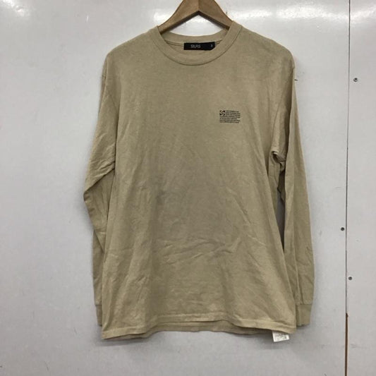 サイラス SILAS Tシャツ 長袖 10194108 LS TEE TAGLINE M 無地 X ロゴ、文字 ベージュ / ベージュ /  メンズ USED 古着 中古 10136889