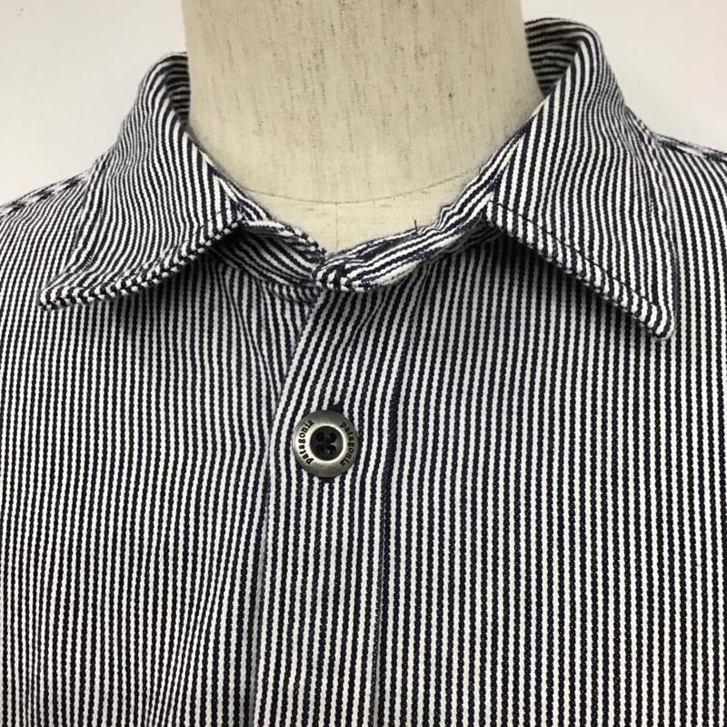 パタゴニア patagonia シャツ、ブラウス 長袖 52631FA11 ワークシャツ L ストライプ 白 / ホワイト / X 紺 / ネイビー /  メンズ USED 古着 中古 10110819