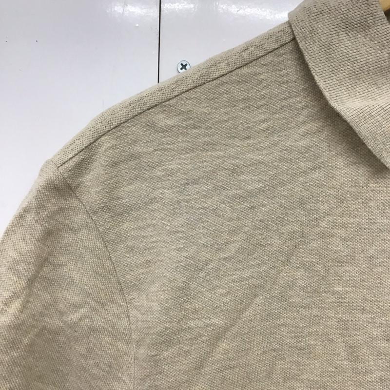 ポロラルフローレン POLO RALPH LAUREN ポロシャツ 半袖 半袖ポロシャツ カラーシャツ 半袖カットソー L ロゴ、文字 ベージュ / ベージュ /  メンズ USED 古着 中古 10140120