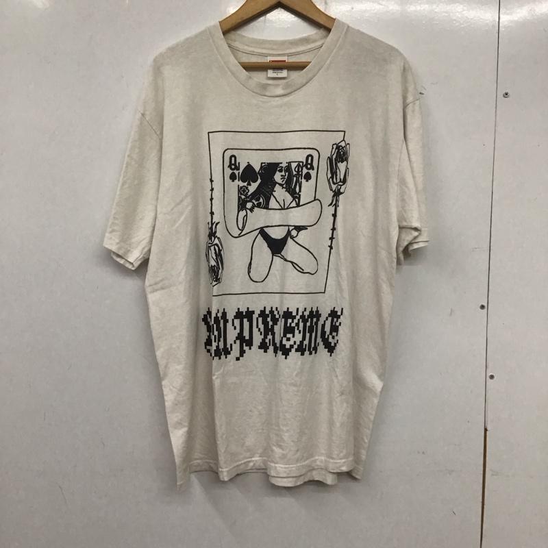 シュプリーム Supreme Tシャツ 半袖 19AW クイーンTシャツ プリントTシャツ クルーネックカットソー L プリント 白 / ホワイト /  メンズ USED 古着 中古 10135627