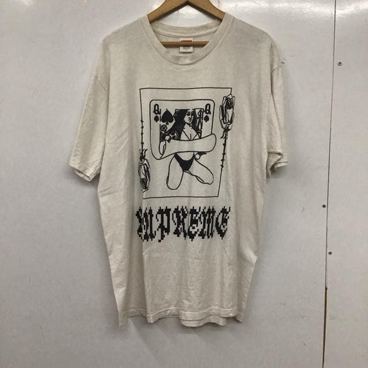 シュプリーム Supreme Tシャツ 半袖 19AW クイーンTシャツ プリントTシャツ クルーネックカットソー L プリント 白 / ホワイト /  メンズ USED 古着 中古 10135627
