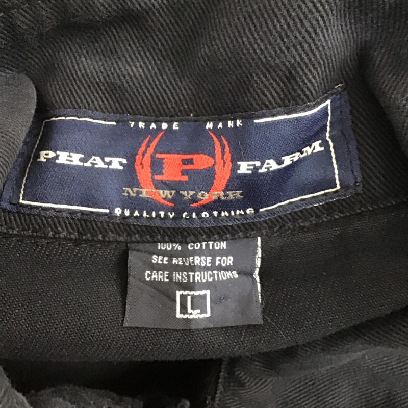 ファットファーム PHATFARM ジャケット、上着 ジャケット、ブレザー デニムジャケット カラージャケット 長袖ジャケット ブルゾン L 無地 黒 / ブラック /  メンズ USED 古着 中古 10124547