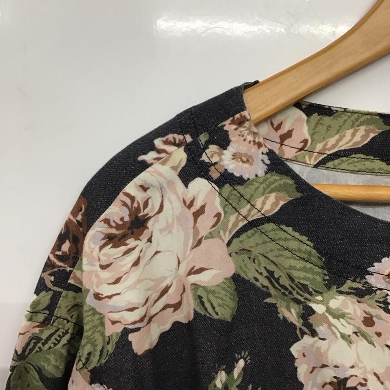 インゲボルグ INGEBORG ワンピース ロングスカート 長袖ロングワンピース ウエスト切り替えワンピース フレアスカート 3 プリント マルチカラー / マルチカラー /  レディース USED 古着 中古 10142653