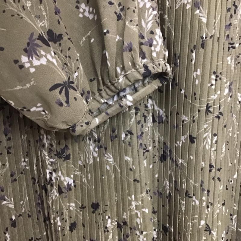 ミラオーウェン Mila Owen ワンピース ロングスカート 長袖ロングワンピース ノーカラーシャツワンピース フレアスカート 0 総柄 マルチカラー / マルチカラー /  レディース USED 古着 中古 10142058