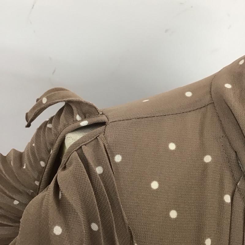 スナイデル SNIDEL ワンピース ロングスカート SWFO214064 シフォンボウタイドットワンピース 0 ドット ベージュ / ベージュ / X 白 / ホワイト /  レディース USED 古着 中古 10120053